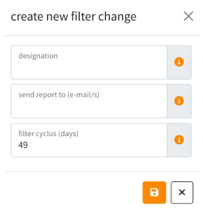 Create filter change