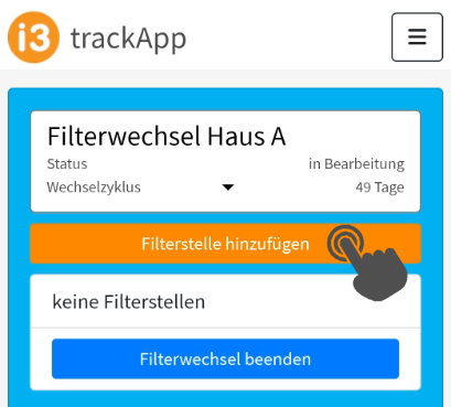 Filterstelle hinzufügen Filterstelle hinzufügen