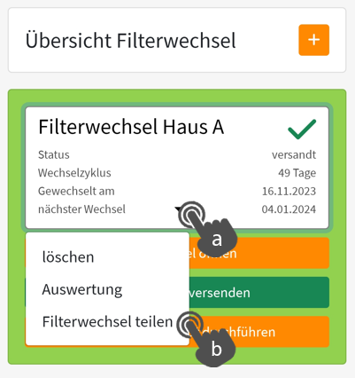 Filterwechsel teilen