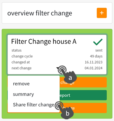 Share filter change